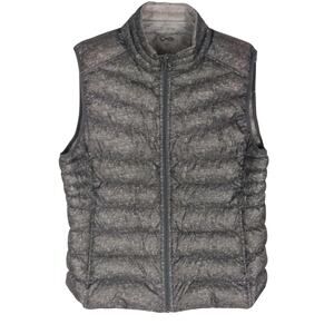 BE BLANC NOIR Down Vest Women Size XL Gray PUFFER Full Zip Lightweight‎